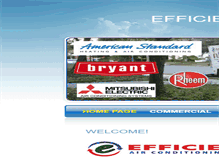 Tablet Screenshot of efficientairinc.com